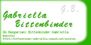 gabriella bittenbinder business card